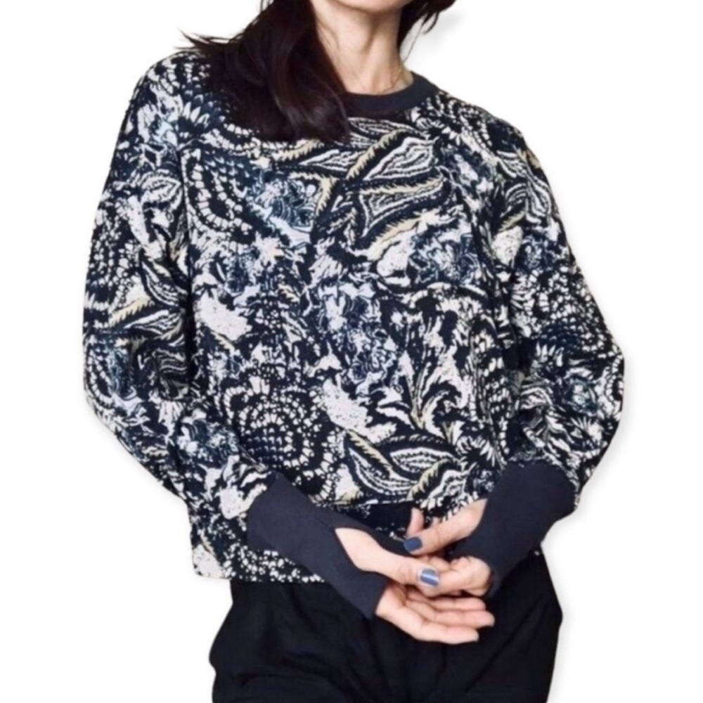 Joie | Caleigh floral blue sweatshirt | size small